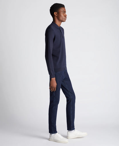 Remus Uomo Long Sleeve Polo Knit - Navy 3_58690_78_04