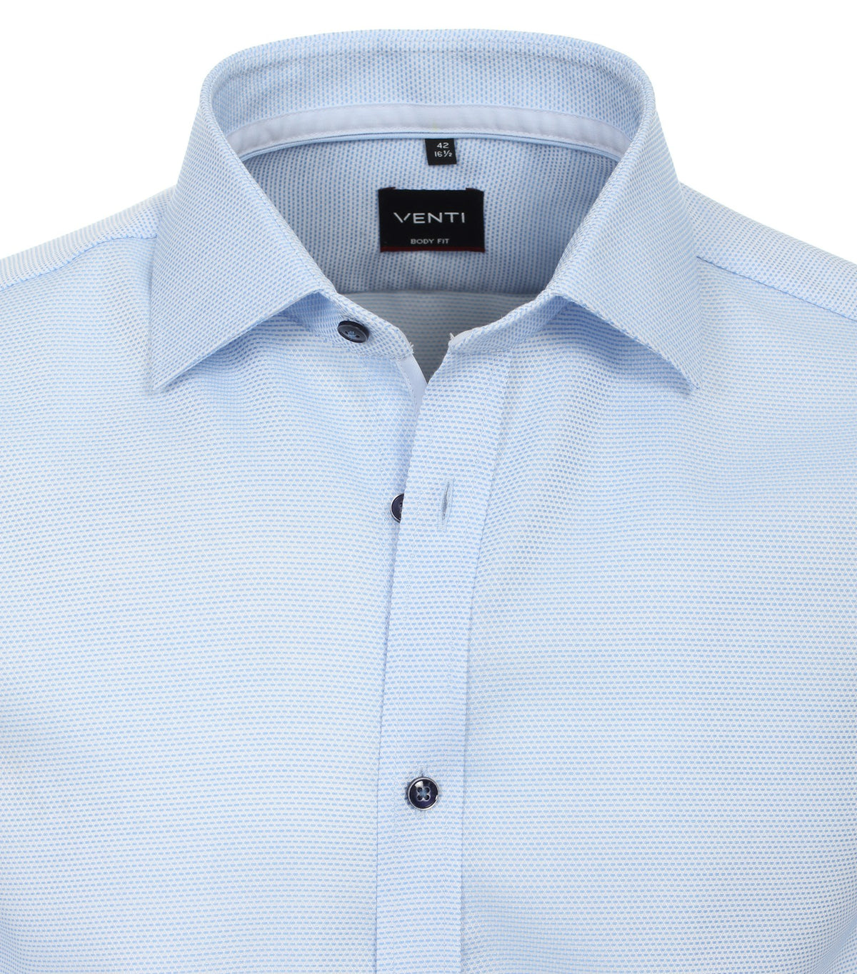 Venti Body Fit Stretch Business Shirt - Light Blue 4324-314-image-3-64c31b1b9e73e