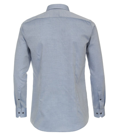 Venti Body Fit Stretch Business Shirt - Greyish Mid Blue 4324-392-image-2-64c31b1e4908c