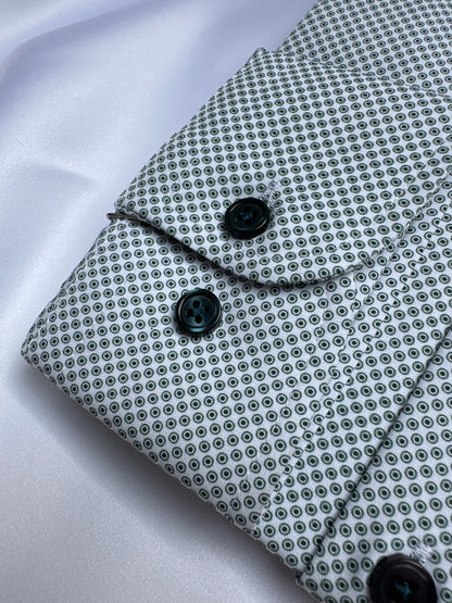 6th Sense Design performance shirt in white and blue at Ryle Menswear, Tralee