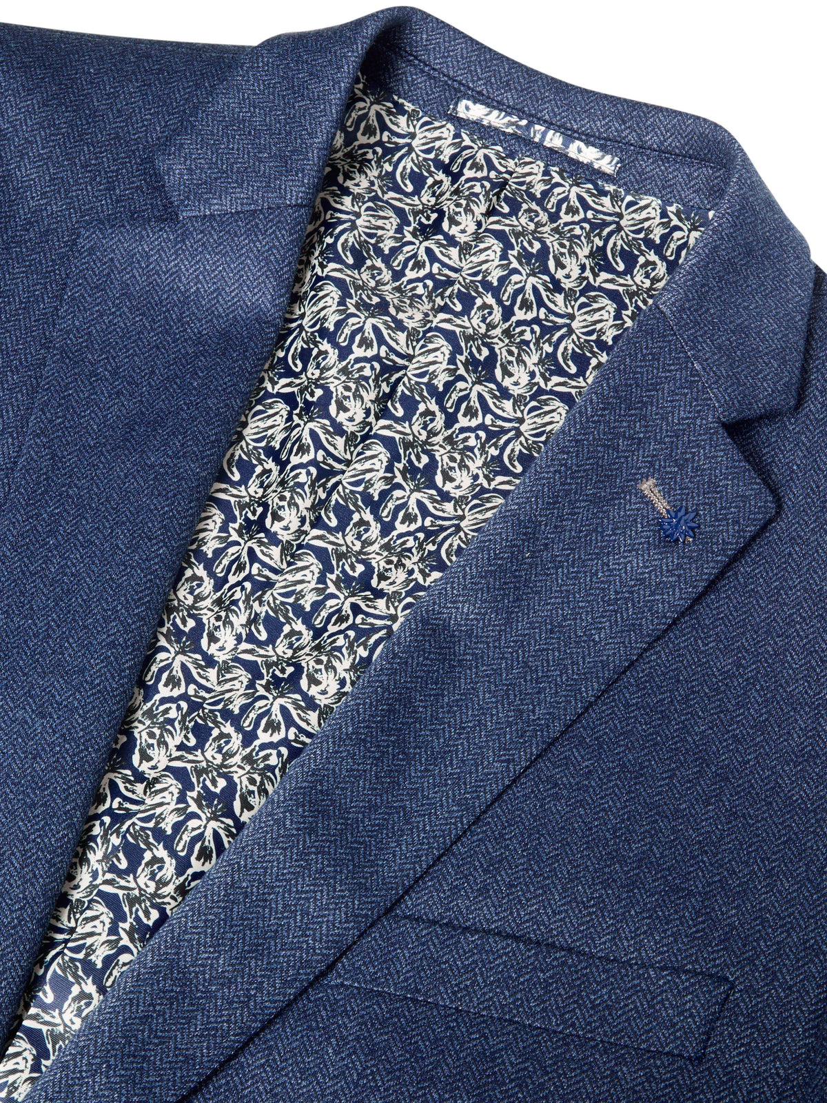 Daniel Grahame Damon Herringbone Jacket - Blue 4_13316_27_02_1
