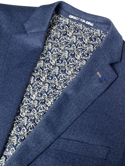 Daniel Grahame Damon Herringbone Jacket - Blue 4_13316_27_02_1