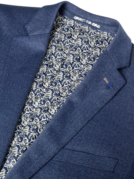 Daniel Grahame Damon Herringbone Jacket - Blue 4_13316_27_02_1