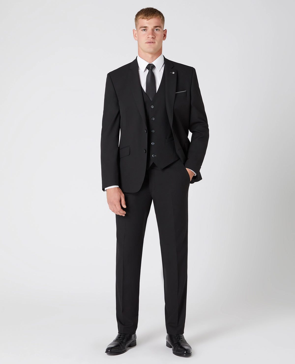 Remus Uomo Palucci Waistcoat - Black 4_51770_00_02_1