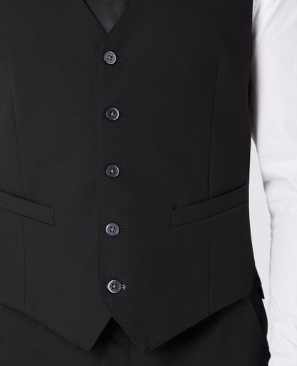 Remus Uomo Palucci Waistcoat - Black 4_51770_00_04_1