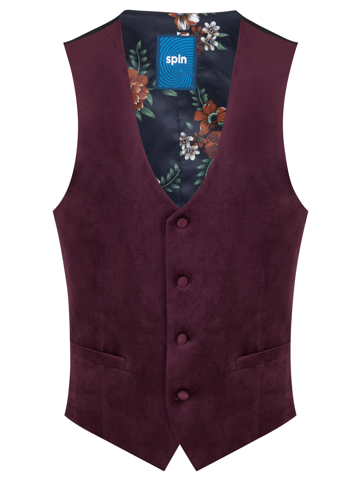 Spin Jaden Waistcoat - Dark Red 4_51948_68_01_1