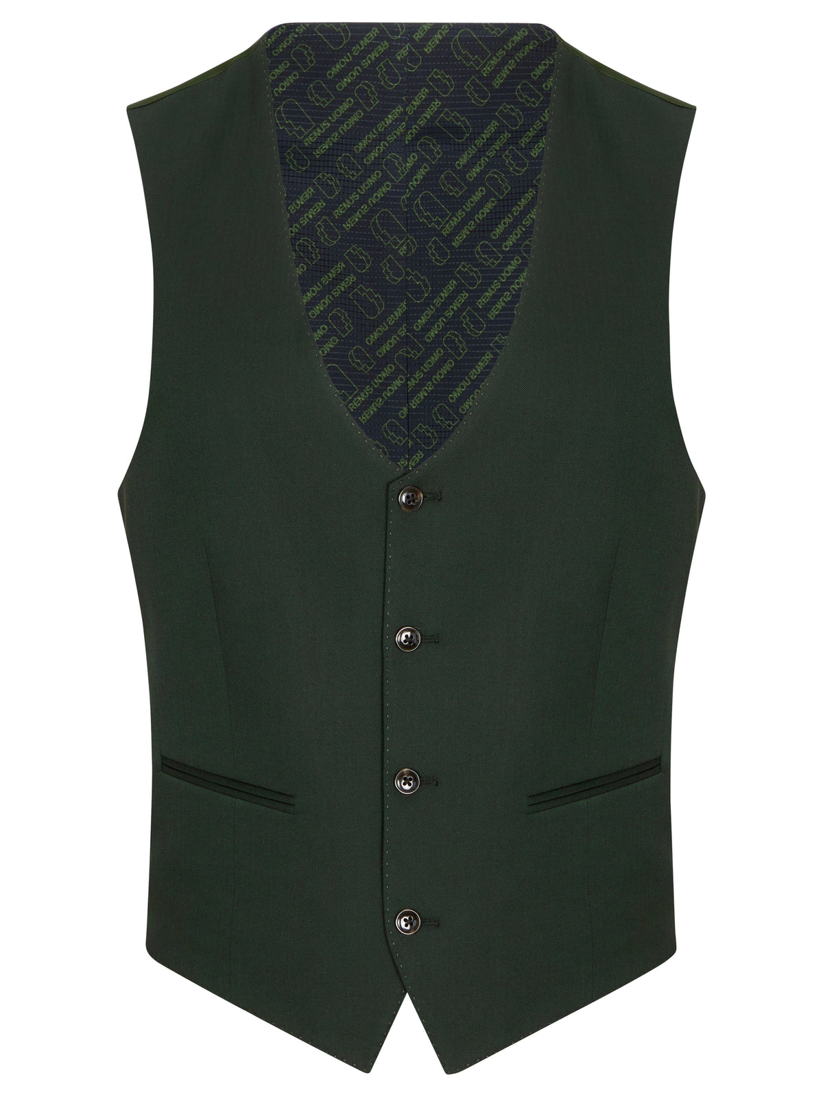 Remus Uomo Massa J Waistcoat - Dark Green 4_52742_39_01_1