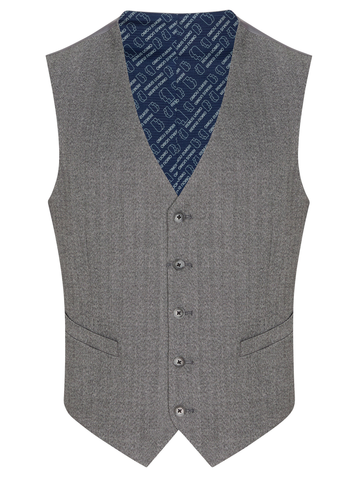 Remus Uomo Peppe Waistcoat - Grey 4_52746_07_01_1