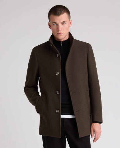 Remus Uomo Jonah Wool-Blend Overcoat - Dark Green 4_90374_38_01