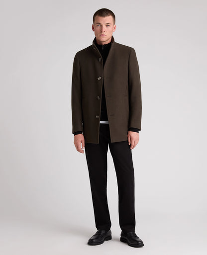 Remus Uomo Jonah Wool-Blend Overcoat - Dark Green 4_90374_38_02