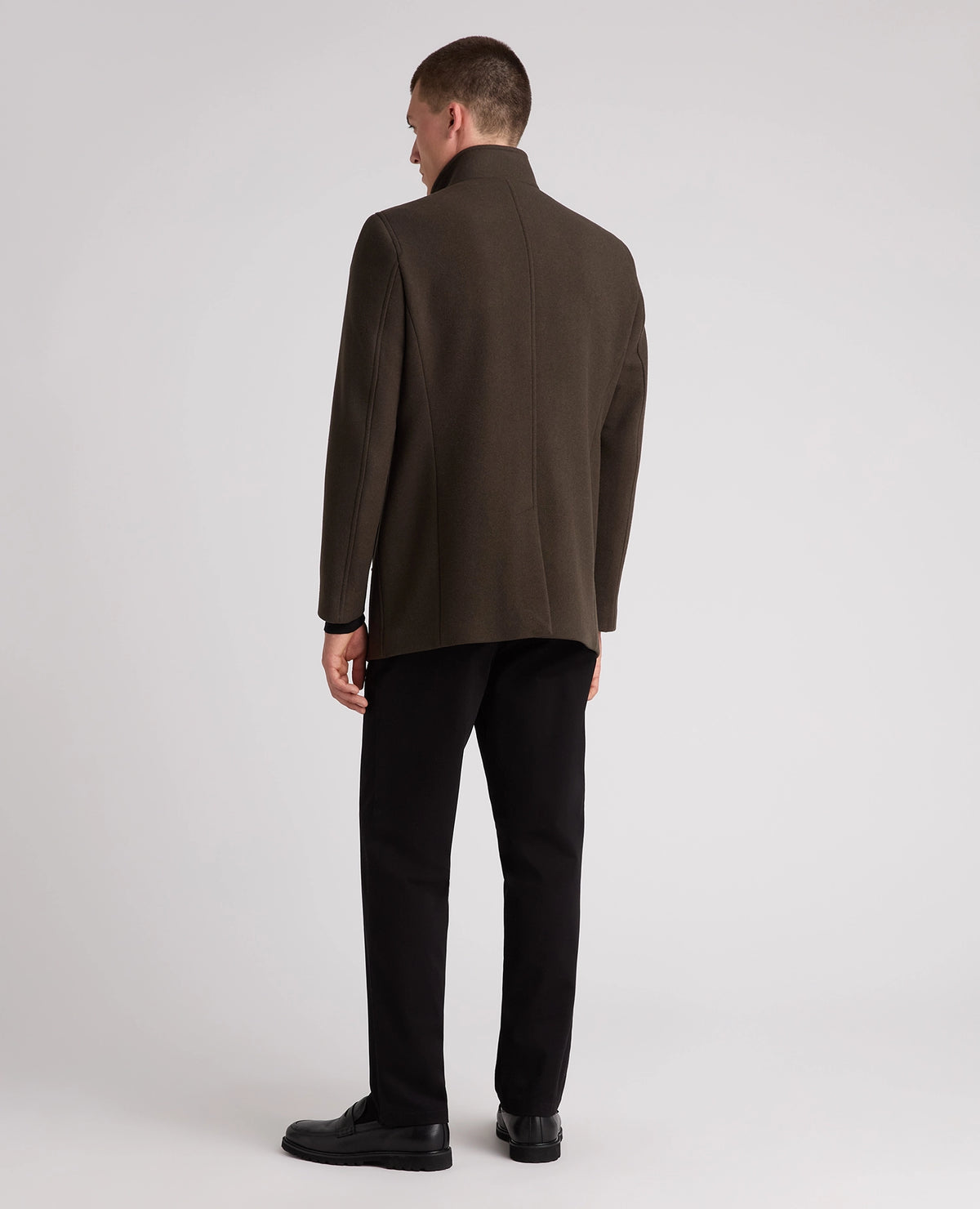 Remus Uomo Jonah Wool-Blend Overcoat - Dark Green 4_90374_38_03