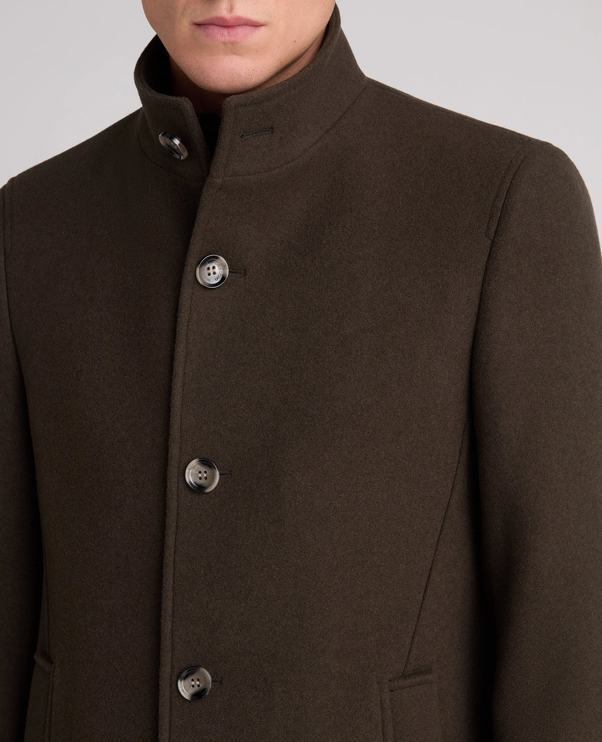 Remus Uomo Jonah Wool-Blend Overcoat - Dark Green 4_90374_38_05