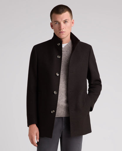 Remus Uomo Jonah Wool-Blend Overcoat - Dark Brown 4_90374_49_01
