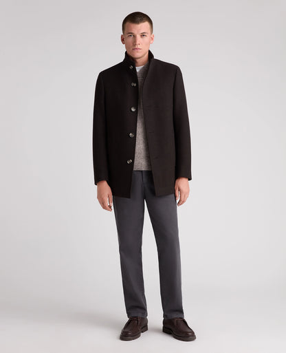 Remus Uomo Jonah Wool-Blend Overcoat - Dark Brown 4_90374_49_02