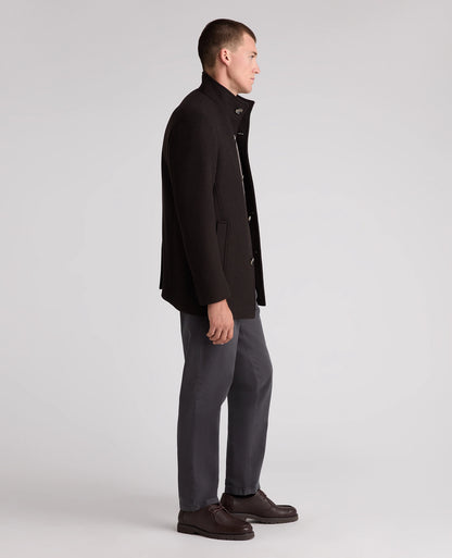 Remus Uomo Jonah Wool-Blend Overcoat - Dark Brown 4_90374_49_04