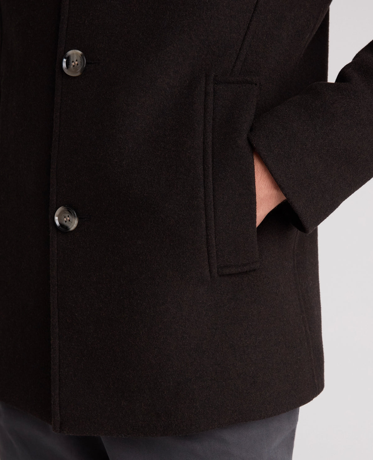 Remus Uomo Jonah Wool-Blend Overcoat - Dark Brown 4_90374_49_06
