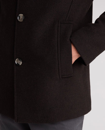 Remus Uomo Jonah Wool-Blend Overcoat - Dark Brown 4_90374_49_06