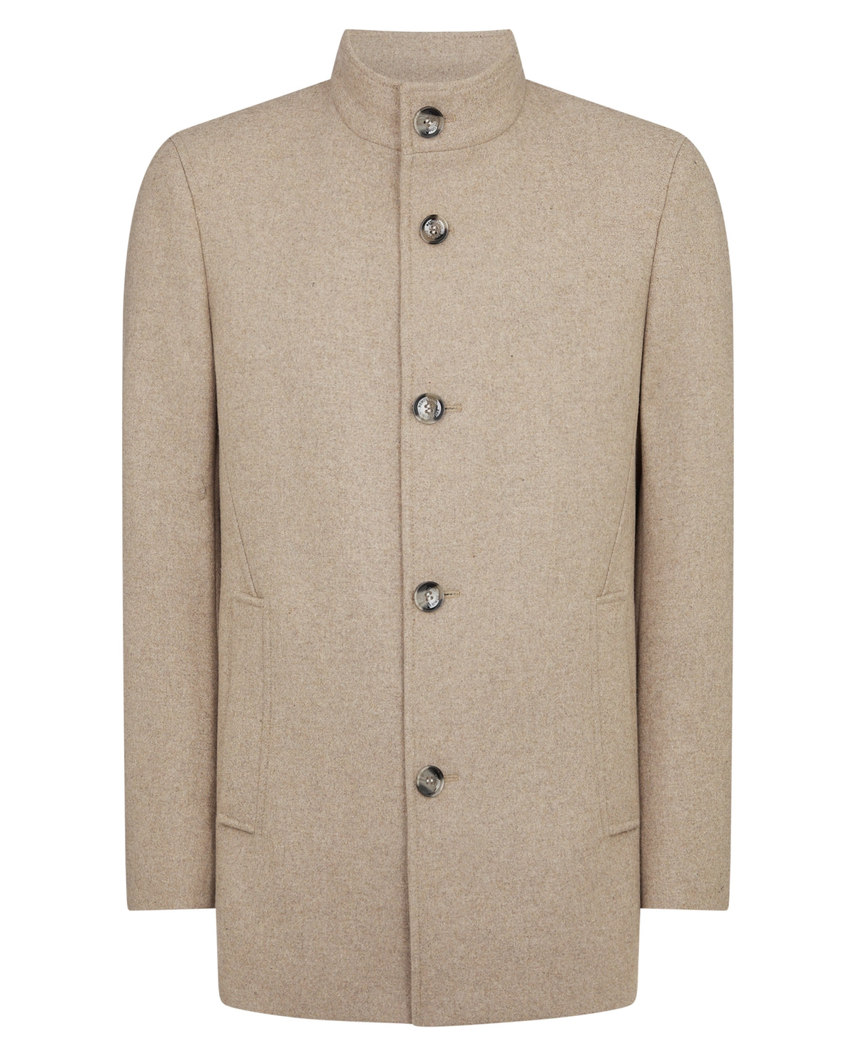 Remus Uomo Jonah Wool-Blend Overcoat - Taupe 4_90374_96_01