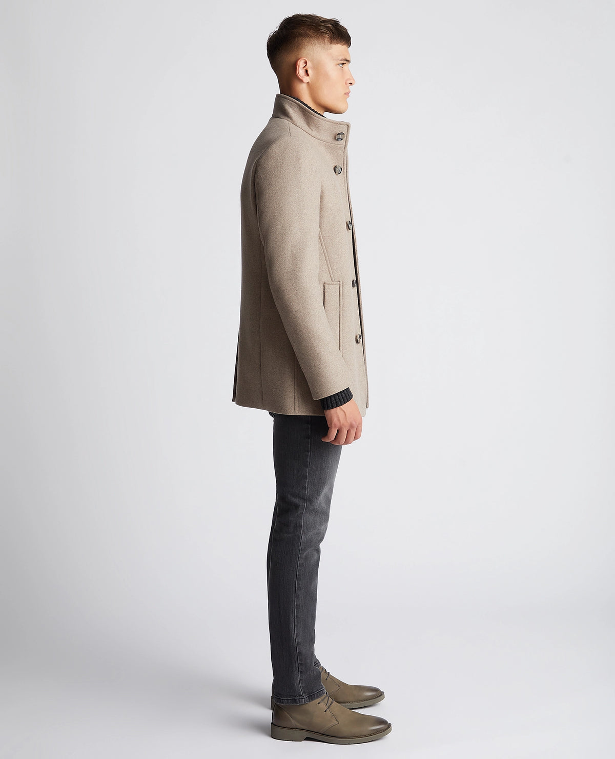 Remus Uomo Jonah Wool-Blend Overcoat - Taupe 4_90374_96_02