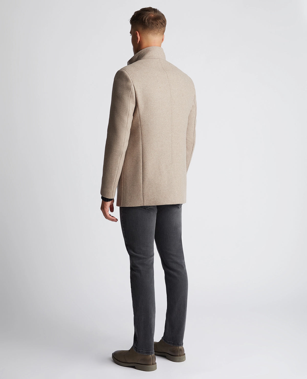 Remus Uomo Jonah Wool-Blend Overcoat - Taupe 4_90374_96_04