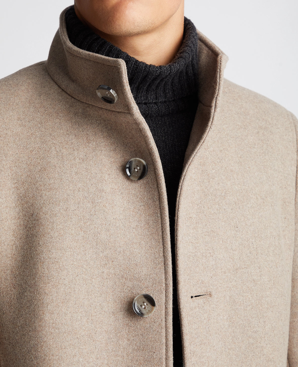 Remus Uomo Jonah Wool-Blend Overcoat - Taupe 4_90374_96_05