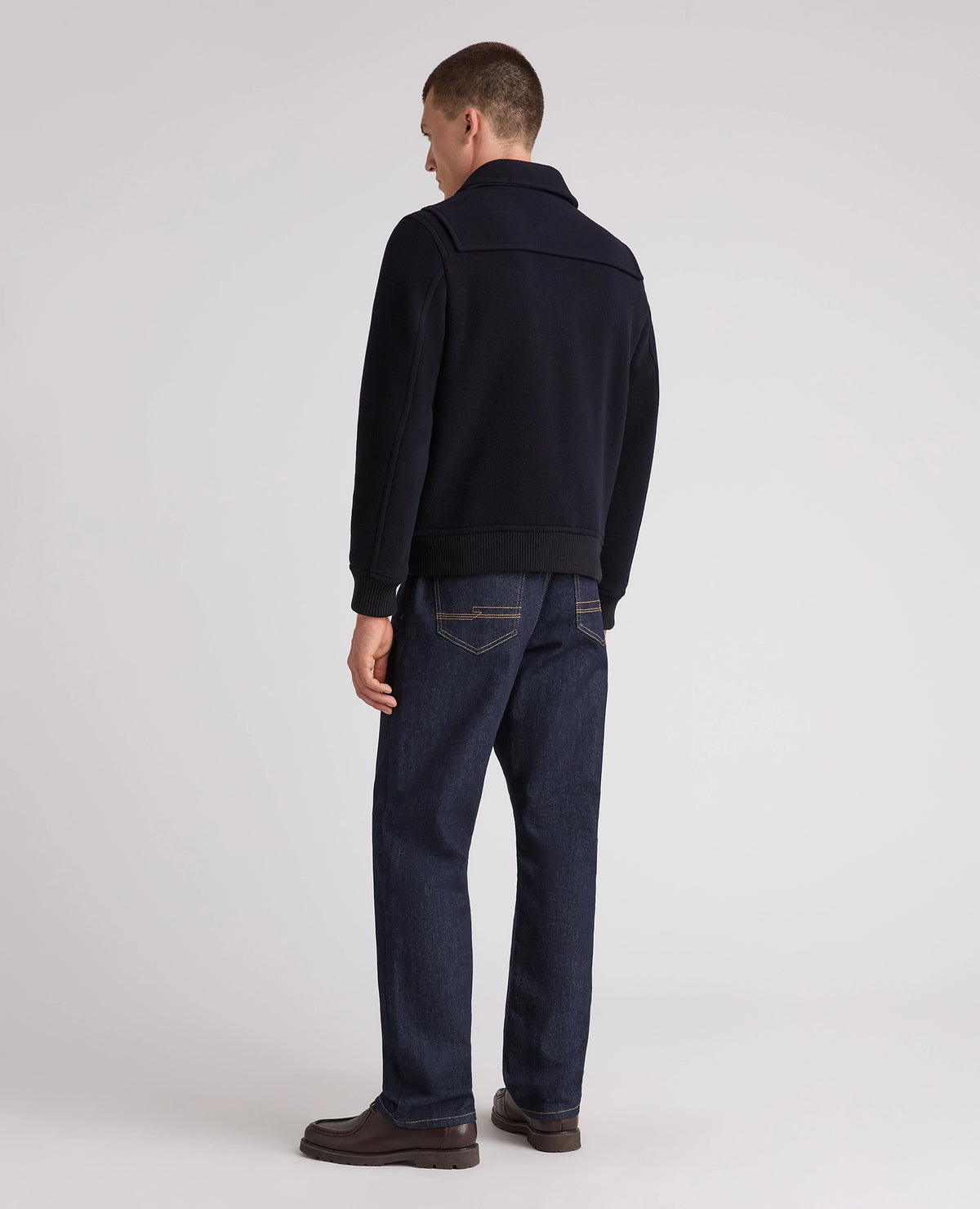Remus Uomo Tyler Wool-Blend Zip Coat - Navy 4_90721_78_03