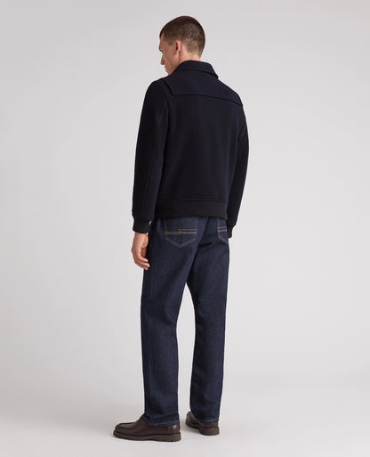 Remus Uomo Tyler Wool-Blend Zip Coat - Navy 4_90721_78_03