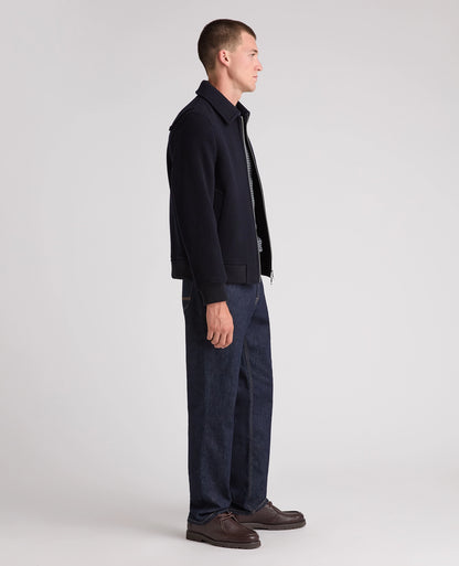 Remus Uomo Tyler Wool-Blend Zip Coat - Navy 4_90721_78_04