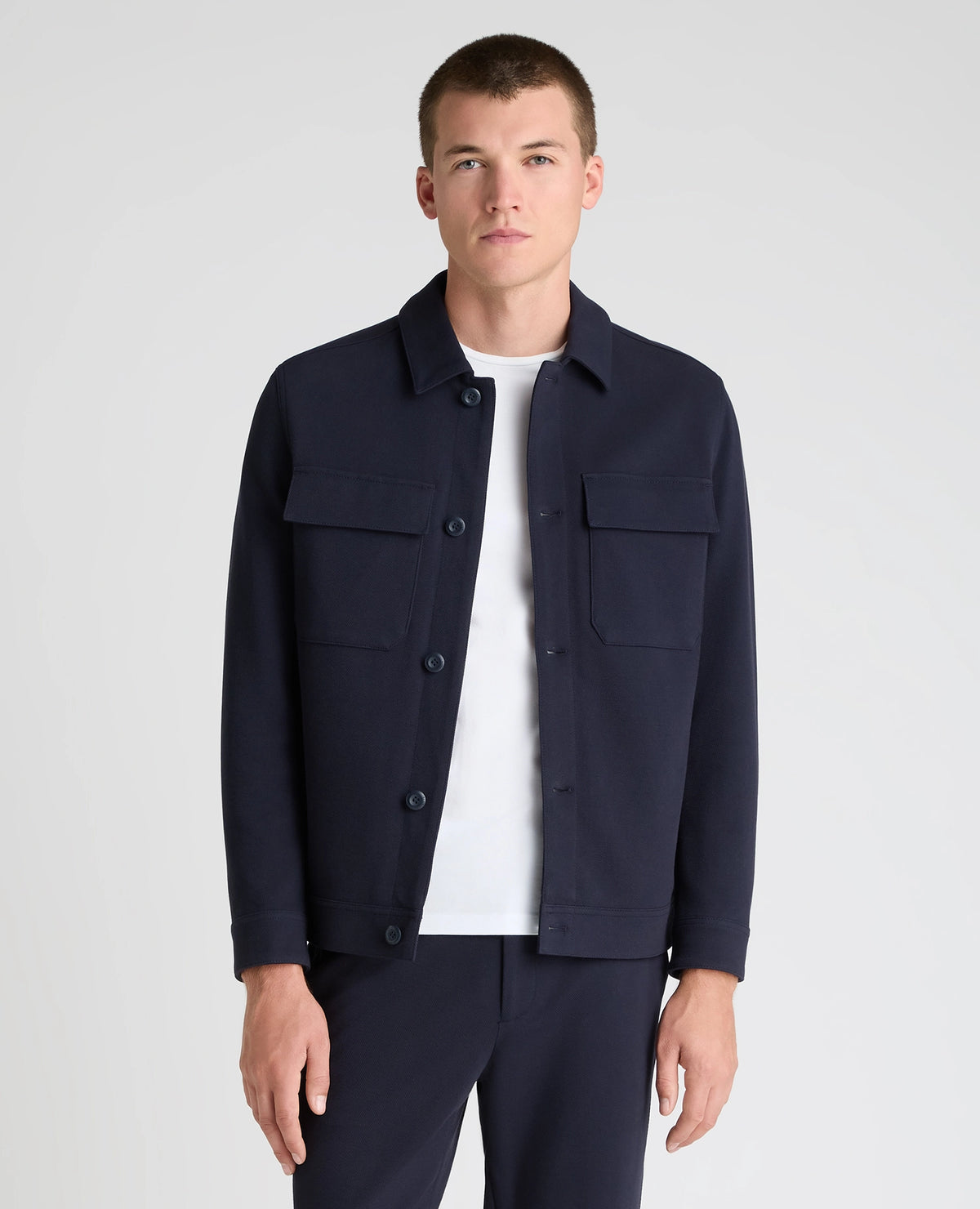 Remus Uomo Treviso Stretch Cotton Coat - Navy 4_90730_78_01