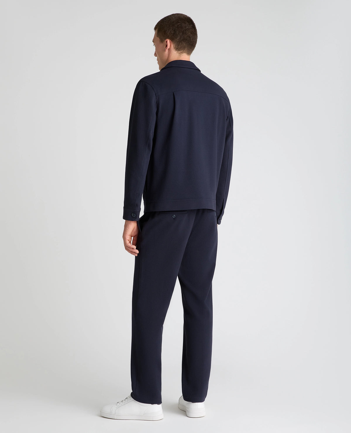 Remus Uomo Treviso Stretch Cotton Coat - Navy 4_90730_78_03