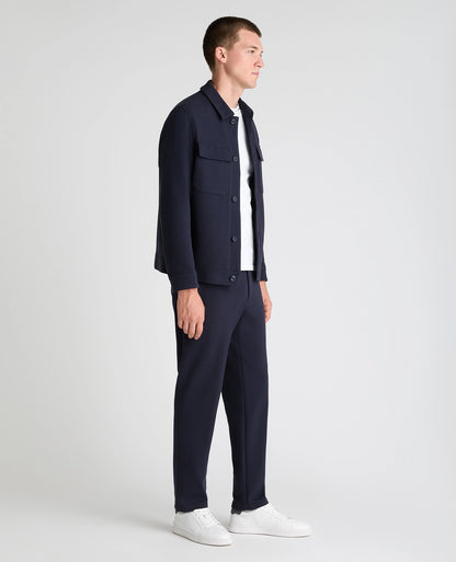 Remus Uomo Treviso Stretch Cotton Coat - Navy 4_90730_78_04