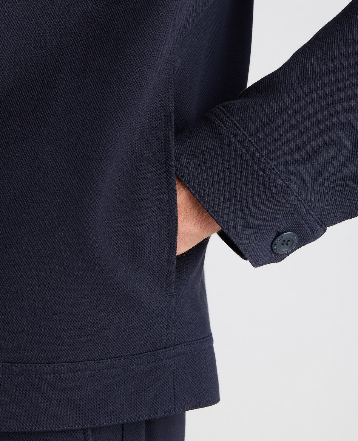 Remus Uomo Treviso Stretch Cotton Coat - Navy 4_90730_78_06