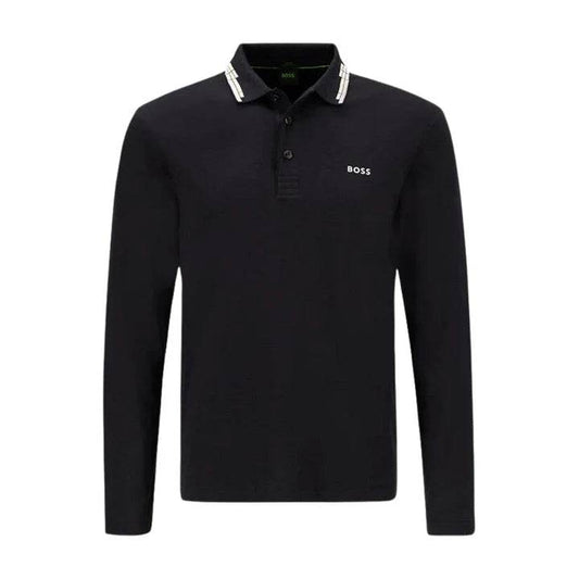 Hugo Boss Pleesy Stripe Collar Dark Navy Polo Shirt - Dark Blue 50512096-402