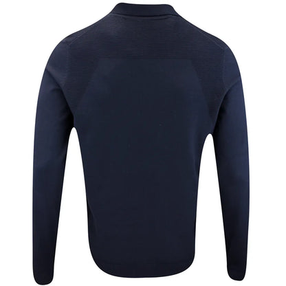 Hugo Boss Boss Golf Shirt - Knitted Ls Momentum Lite Slim - Dark Blue 505206044022