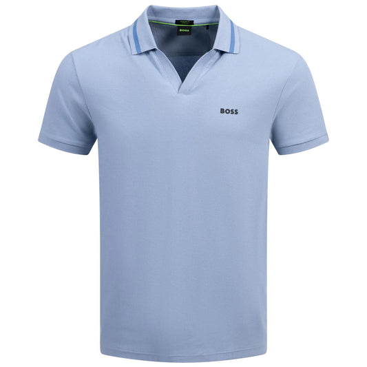 Hugo Boss Palle Tape Rib Polo - Open Blue 505329644981