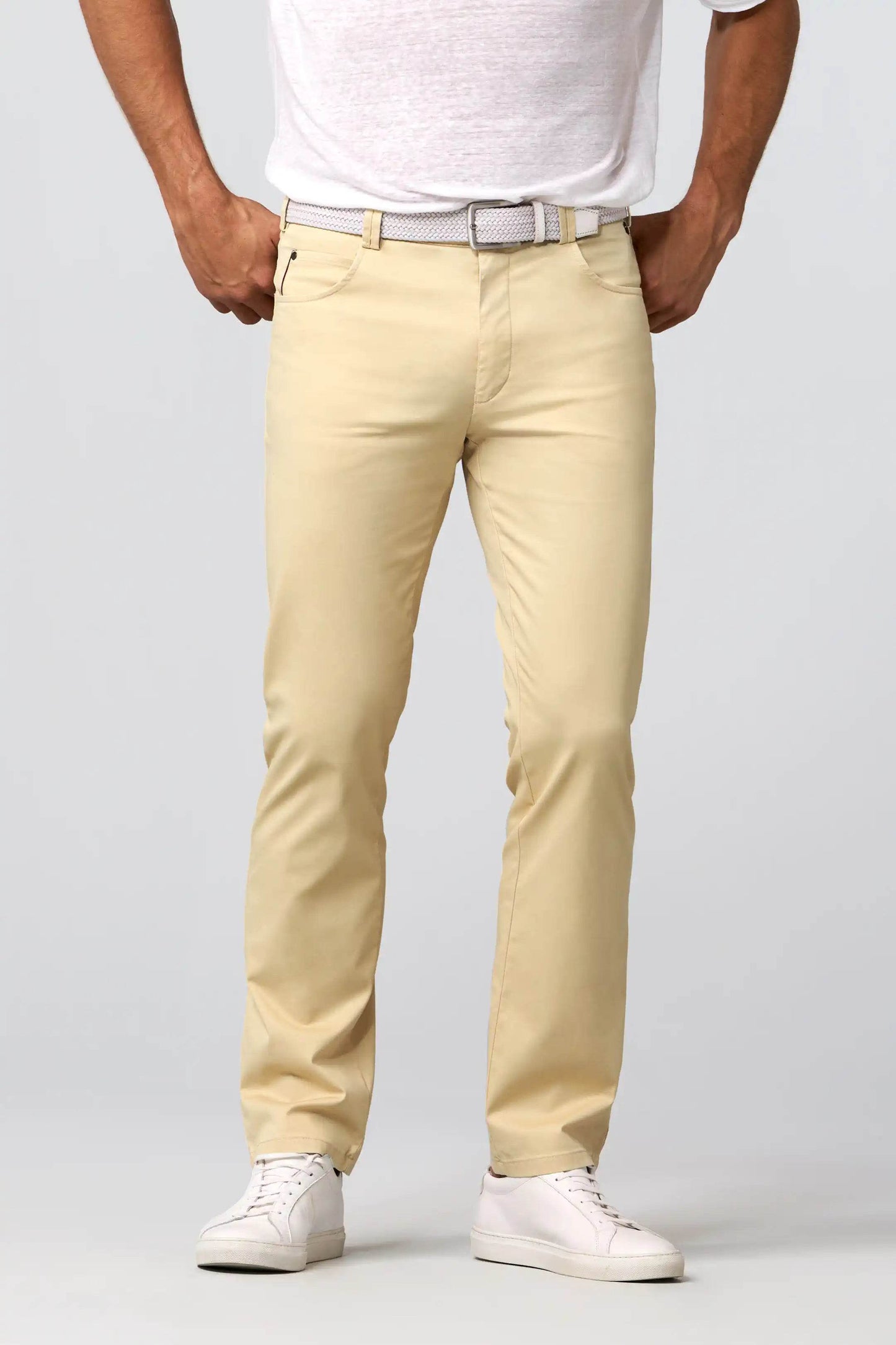 Meyer 223 Oslo Cotton Trousers 1-5054/32 - Beige 5054-32-1