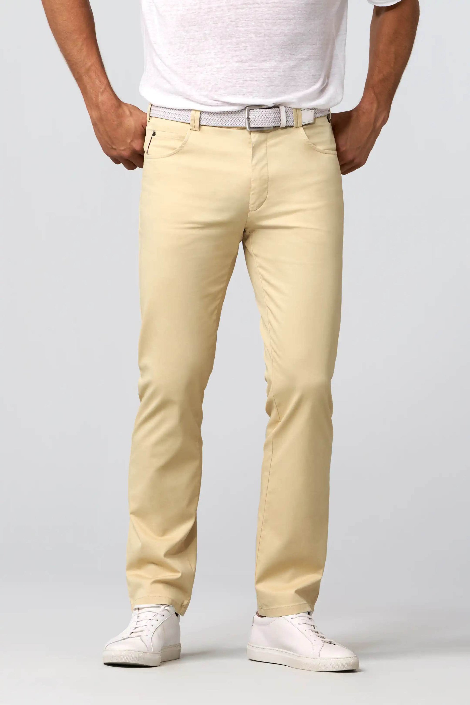 Meyer 223 Oslo Cotton Trousers 1-5054/32 - Beige 5054-32-1