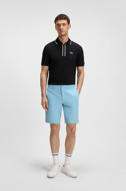 Hugo Boss Slim-fit Shorts in Water-repellent Stretch Fabric - Light Blue 50540337-455-2