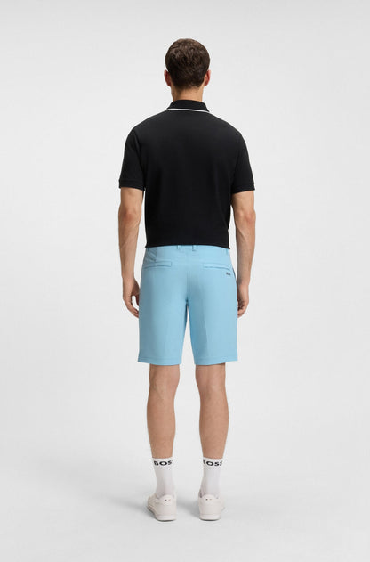 Hugo Boss Slim-fit Shorts in Water-repellent Stretch Fabric - Light Blue 50540337-455-3