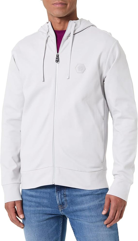 Hugo Boss Saggy Full Zip Hoodie - Light Grey 505455810541