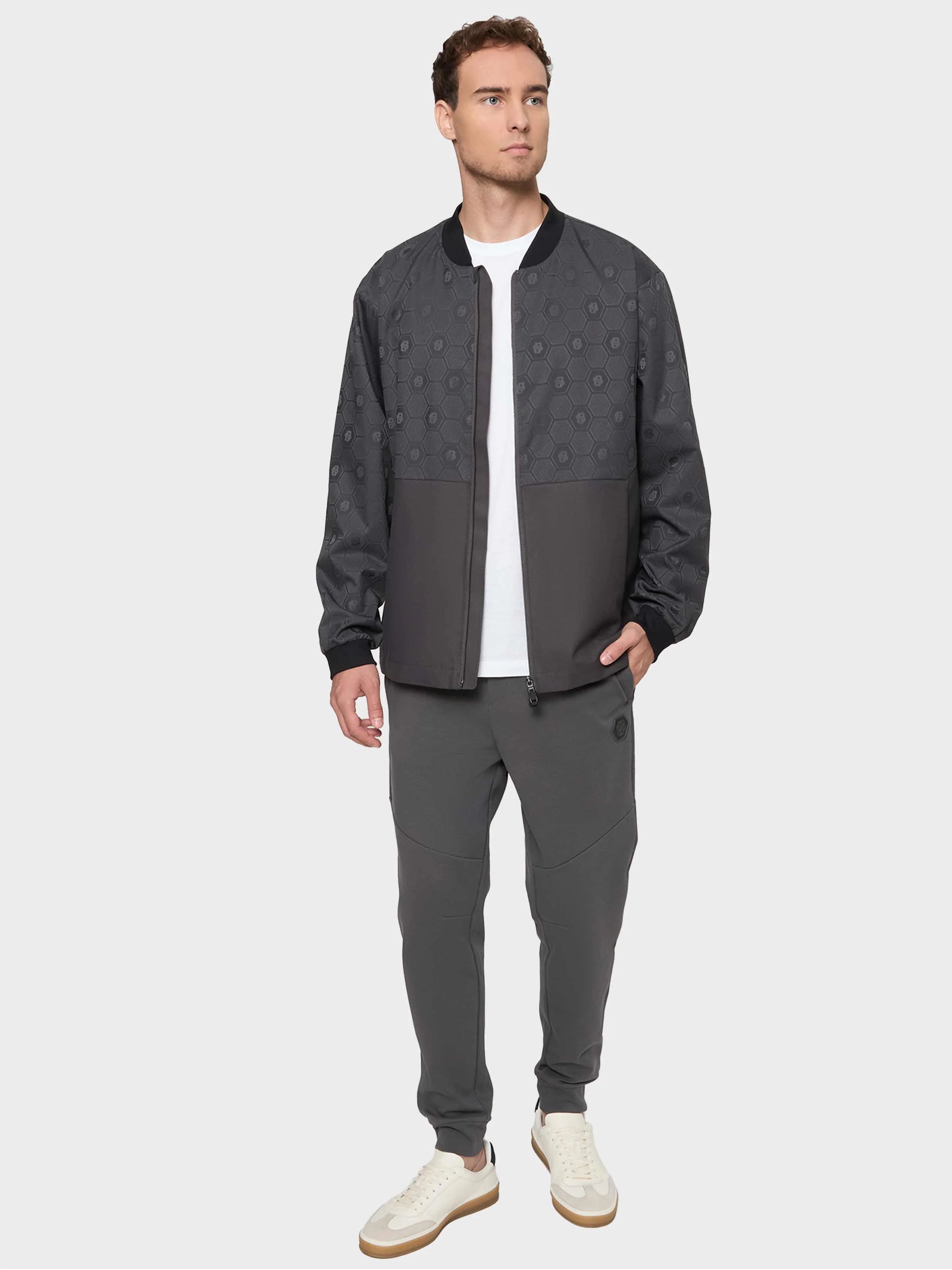 Hugo Boss Water-repellent Bomber Jacket - Dark Grey 505471810271