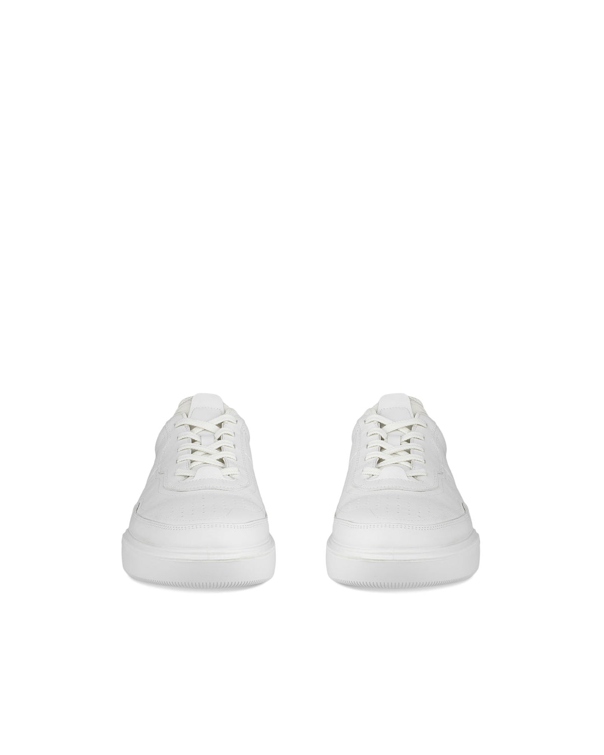 Ecco Street Court Leather Trainers - White 539814-52292-front_pair_eCom