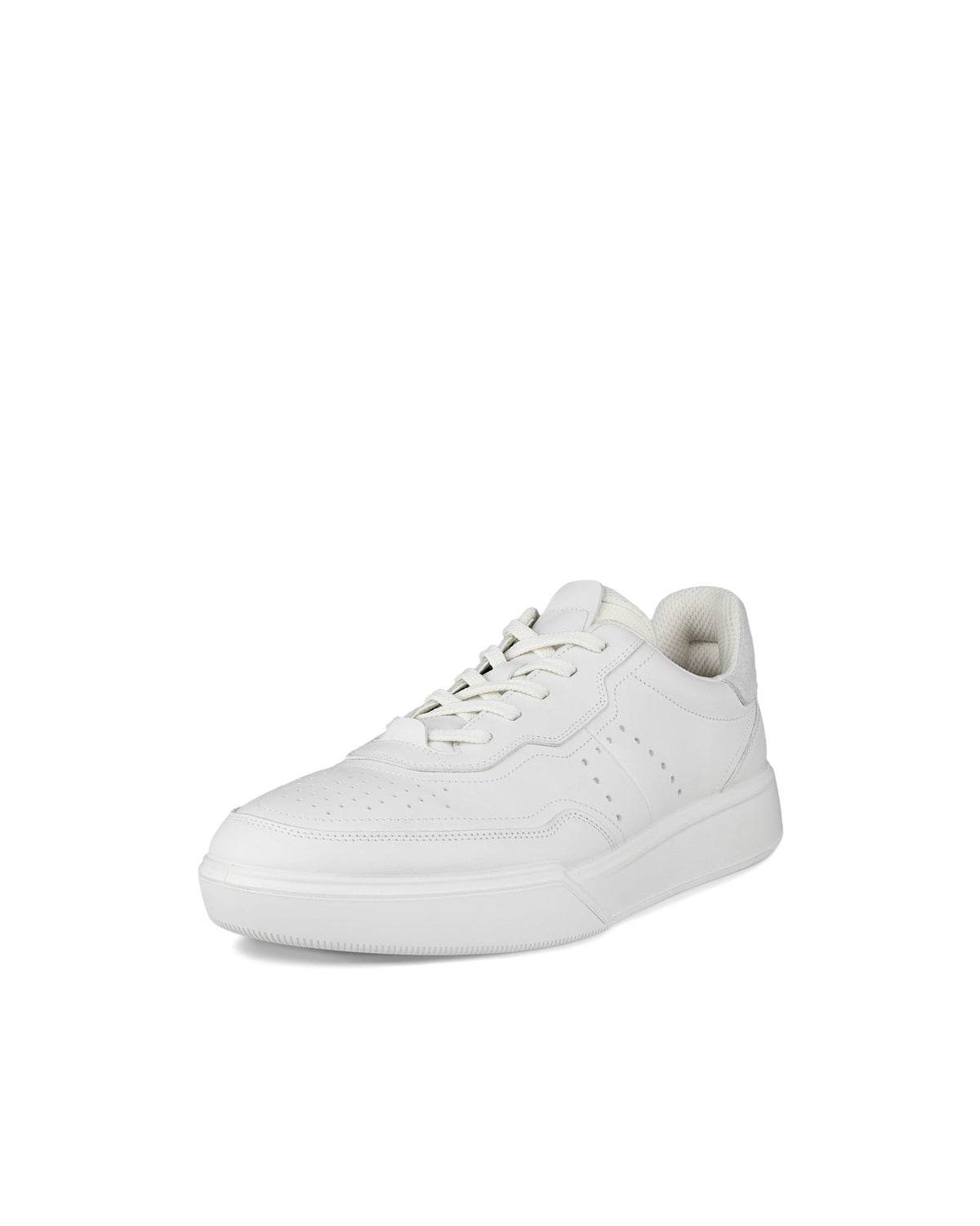 Ecco Street Court Leather Trainers - White 539814-52292-m_eCom