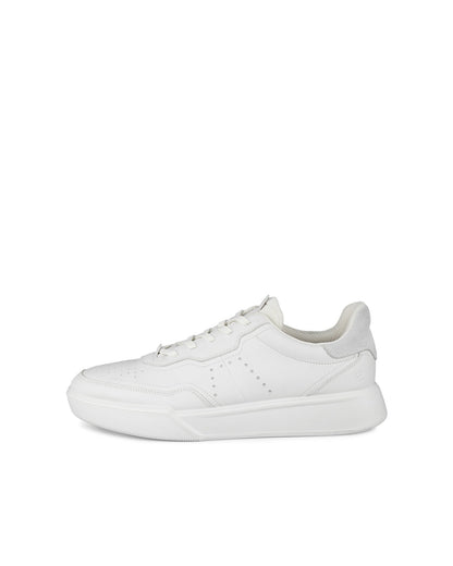 Ecco Street Court Leather Trainers - White 539814-52292-o_eCom