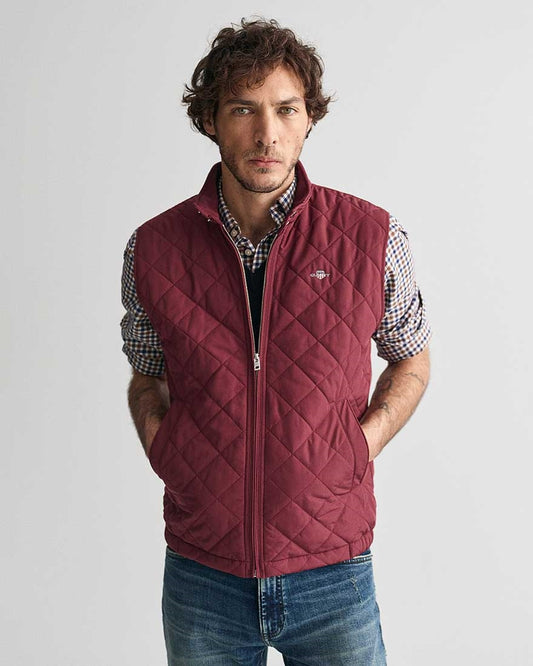 Gant Quilted Windcheater Vest - Wine 7006341638-5