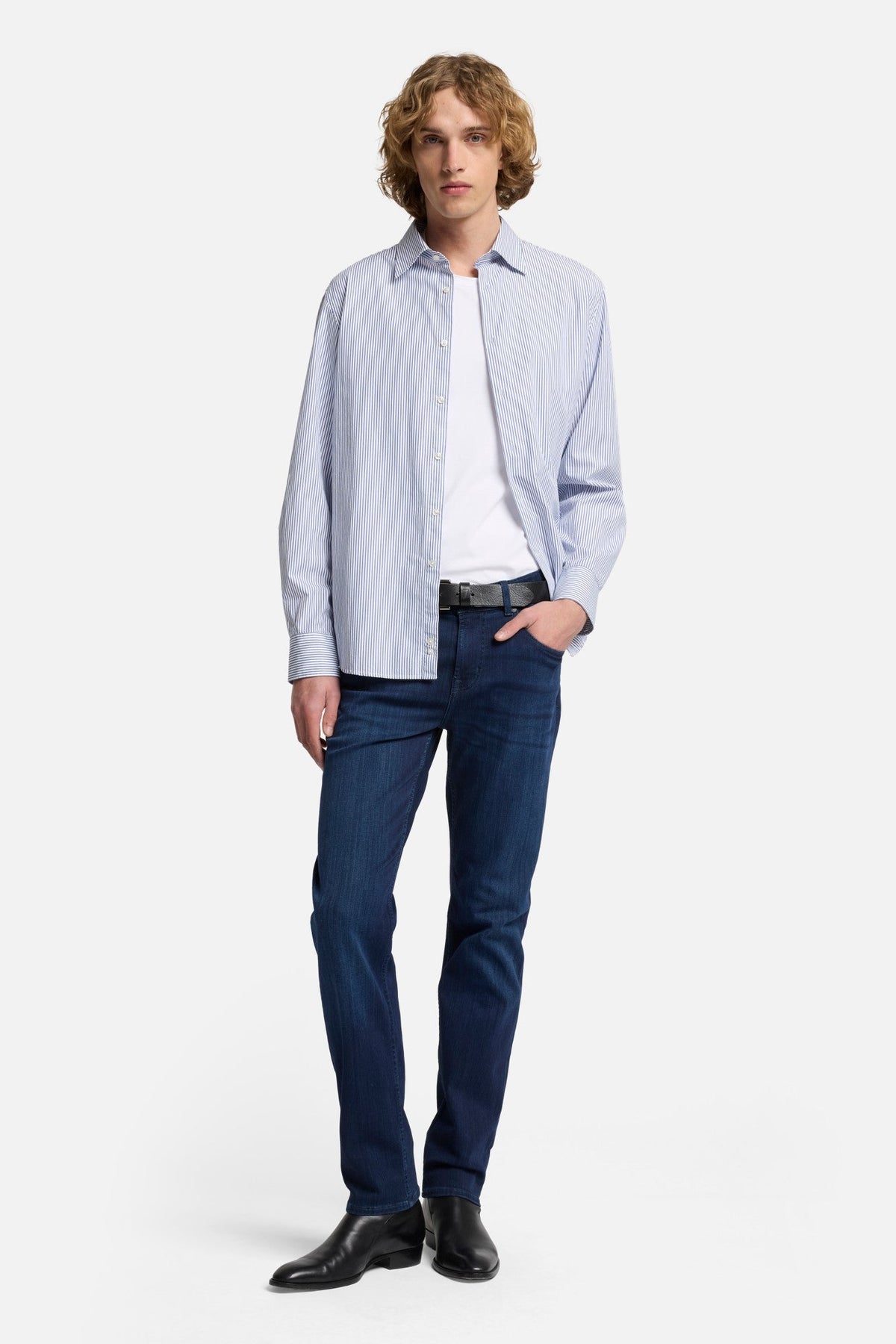 7 For All Mankind Slimmy Luxe Performance Plus Jeans - Deep Blue 7T002393_DBU_2
