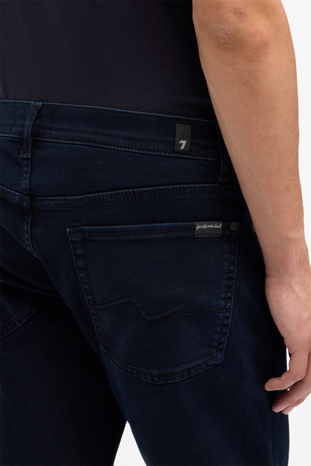 7 For All Mankind Standard Luxe Performance Jeans - Blue Black 7T519B78_XXB_4