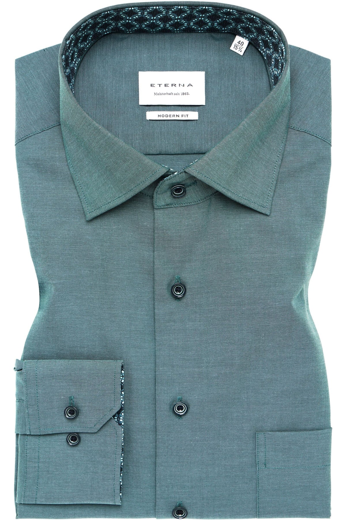Eterna Modern Fit Oxford Shirt - Green 8134-X15K-22_1_1600