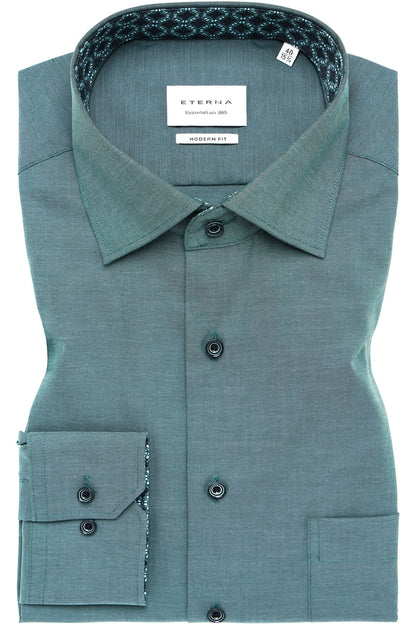 Eterna Modern Fit Oxford Shirt - Green 8134-X15K-22_1_1600