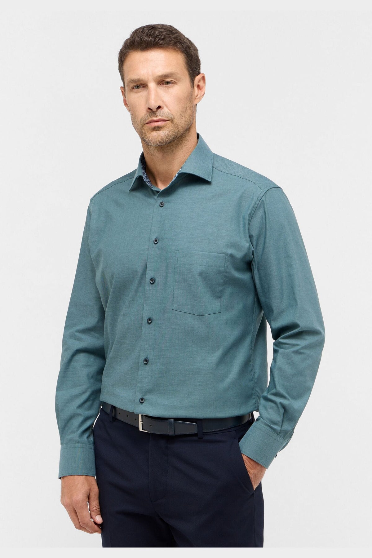Eterna Modern Fit Oxford Shirt - Green 8134-X15K-22_2_1600